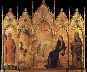 Simone Martini La Anunciacion,Con los Santos Ansano y Margarina y Cuatro profesar china oil painting artist